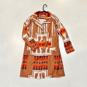 Western Pattern Long Coat Women’s Jacket Tribal Print